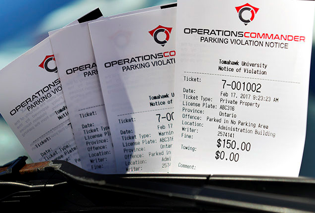 OperationsCommander parking tickets